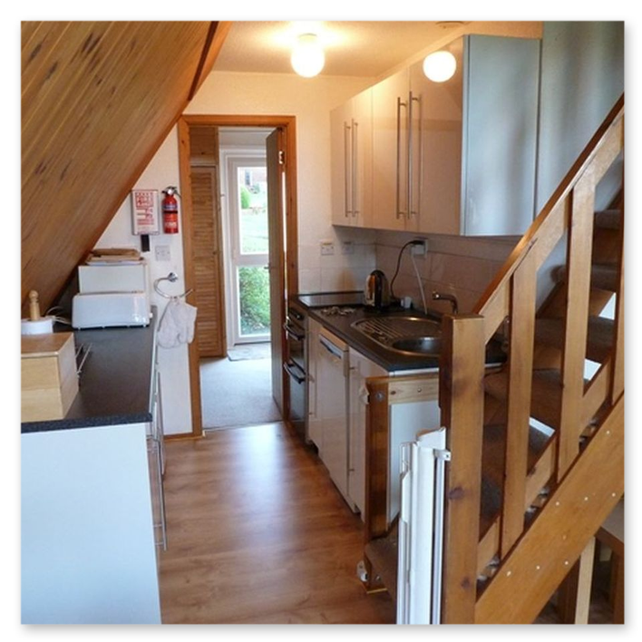 Practical fully equipped kitchen area